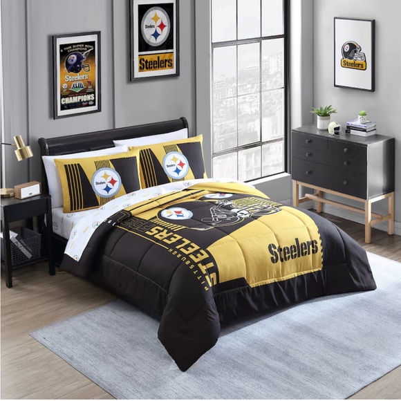 Pittsburgh Steelers QUEEN Bedding Set Comforter NEW NFL Officially Licensed - Picture 1 of 10